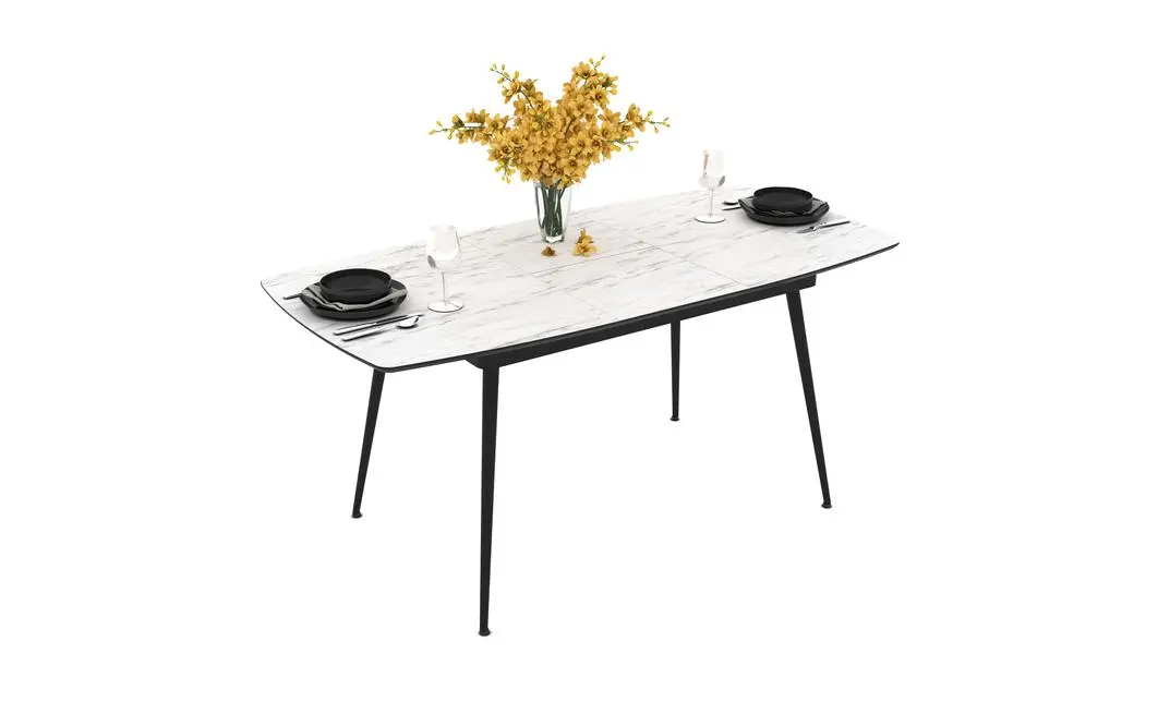 Masa Living Extensibila  Yense 125 cm Alb 3