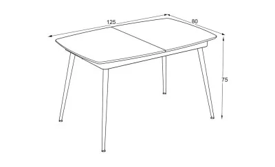 Masa Living Extensibila  Yense 125 cm Alb