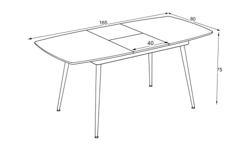 Masa Living Extensibila  Yense 125 cm Alb
