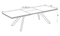 Masa Living Extensibila Corin 200 cm Gri