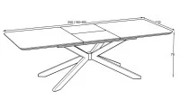 Masa Living Extensibila Mona 250 cm Alb 3