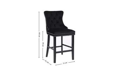 Scaun Bar KJC10177 Negru