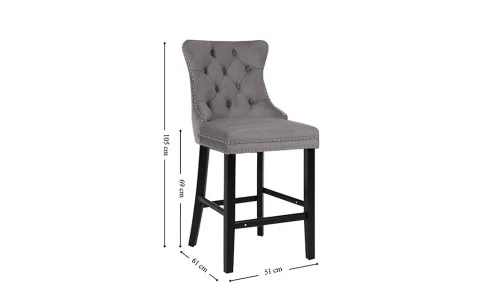 Scaun Bar KJC10177 Gri