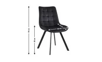 Set Masă Living Extensibilă Set Masă Extensibilă DTW0902MBE Albă cu 4 Scaune J265 Negre 5