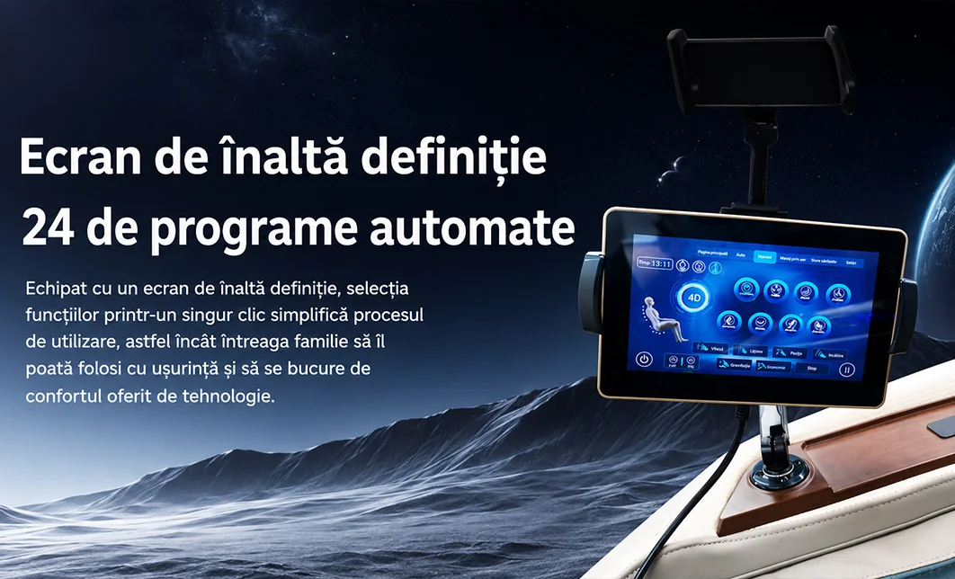 Fotoliu de Masaj A013 Alb/Maro, Masaj 4D, 24 Programe, Reglare Automată a Lățimii, Zero Gravity 7