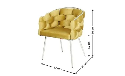 Scaun Living Tapitat KJC14 Mustar