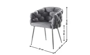Scaun Living Tapitat KJC14 Gri
