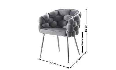 Scaun Living Tapitat KJC14 Gri