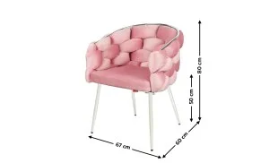 Scaun Living Tapitat KJC14 Roz
