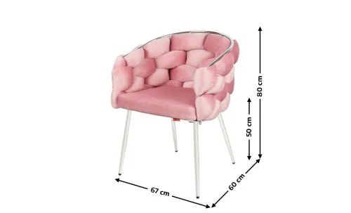 Scaun Living Tapitat KJC14 Roz
