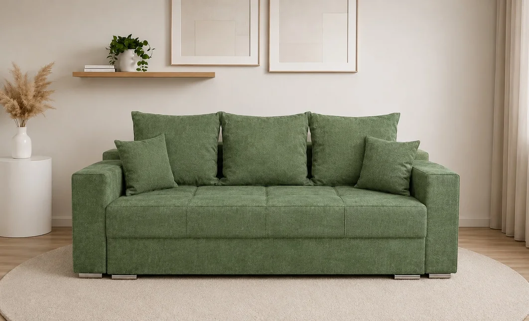 Canapea Extensibilă Claudia Memory Mini, Verde