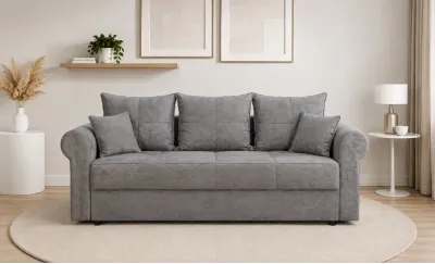Canapea Extensibilă Elsa Bonell Mini, Gri inchis