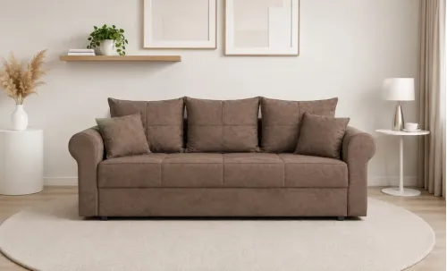 Canapea Extensibilă Elsa Bonell Mini, Maro