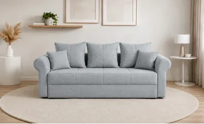 Canapea Extensibilă Elsa Memory Mini, Gri albastrui