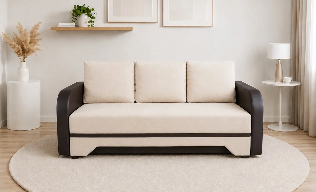 Canapea Extensibilă Corina Memory Mini, Bej deschis