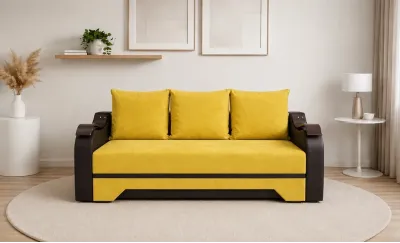 Canapea Extensibilă Sally Bonell Mini, Mustar