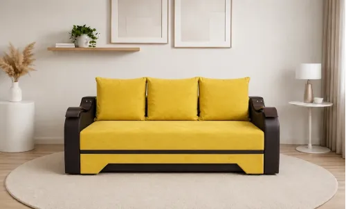 Canapea Extensibilă Sally Bonell Mini, Mustar