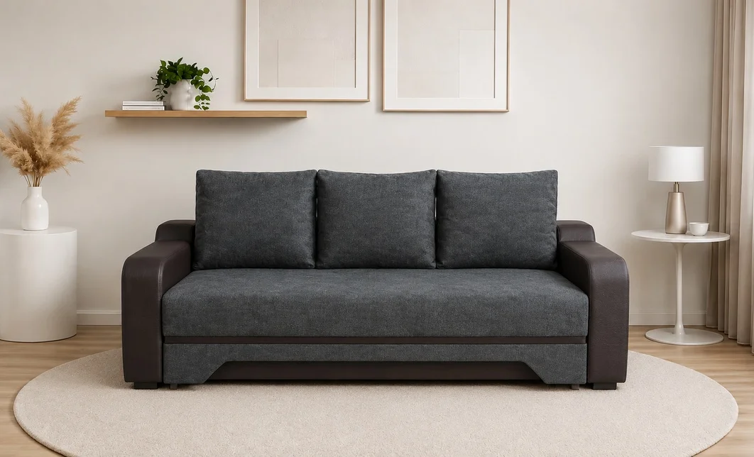 Canapea Extensibilă Royal Memory Mini, Gri antracit