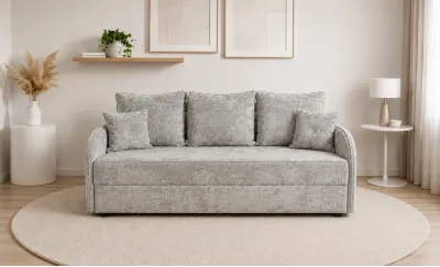 Canapea Extensibilă Adelina Bonell Mini, Gri deschis