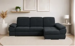 Colțar Extensibil Denver 2 Negru - Vega 70 Dreapta