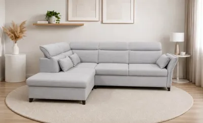 Colțar Extensibil Barry Gri Deschis - Vega 04 Stânga