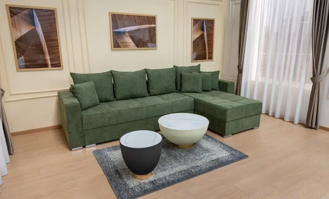 Colțar Extensibil Claudia Mare XXL Memory Verde - Aragon 39, Interschimbabil 4