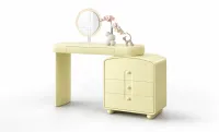 Măsuță de Toaletă T638-4 Vanilie, Extensibilă, cu Oglindă și LED în 3 Culori 2