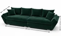 Canapea Extensibilă Confort cu Spumă HR, Verde Smarald 4