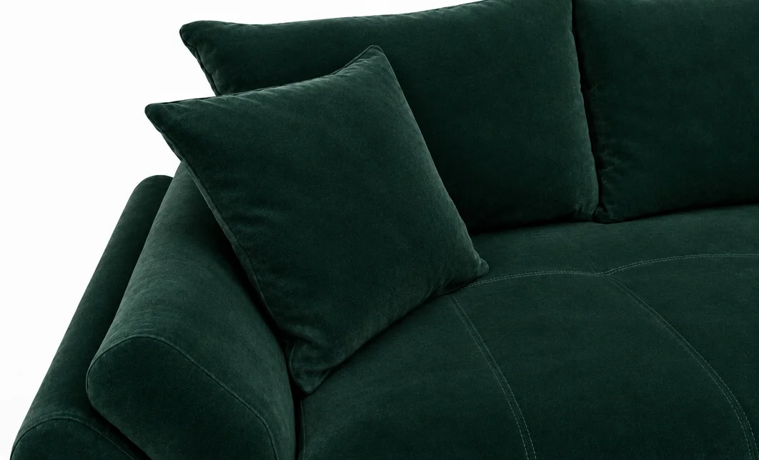 Canapea Extensibilă Confort cu Spumă HR, Verde Smarald 9