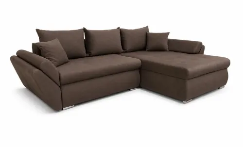 Colțar Extensibil Confort cu Spumă HR, Maro Deschis