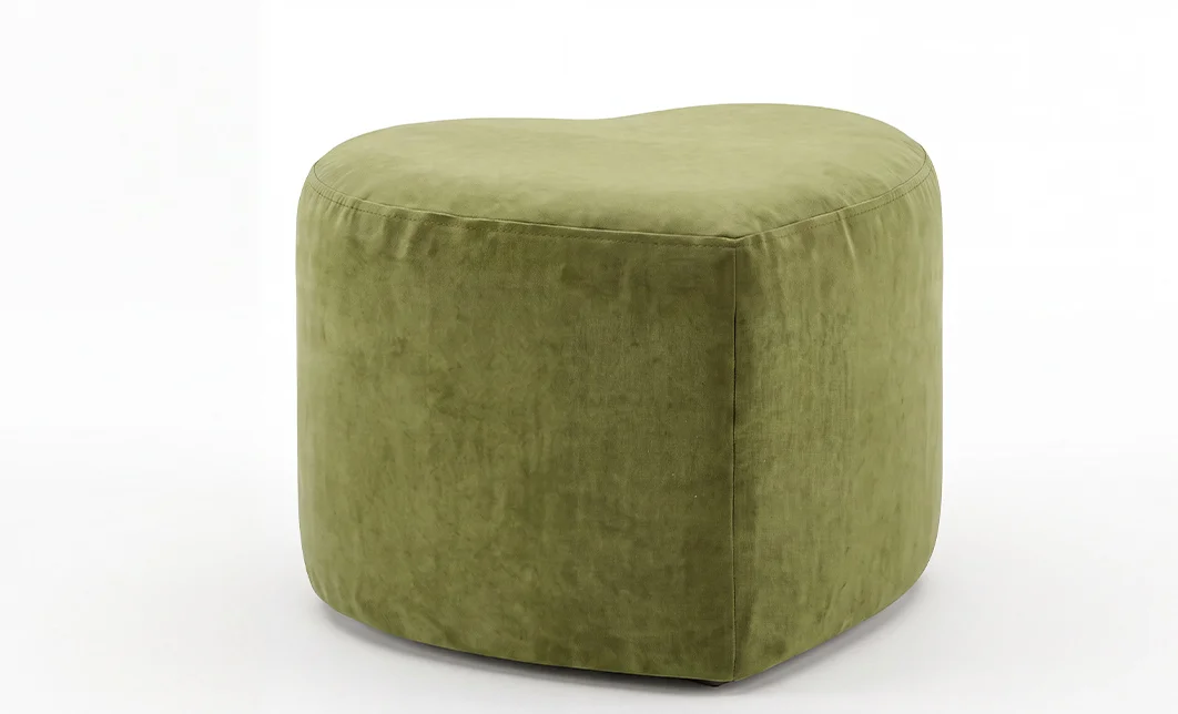 Taburet Tapițat Inimă Olive 3