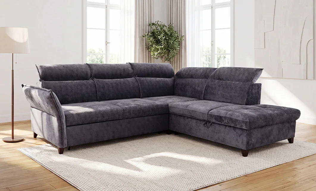 Colțar Extensibil Barry Gri - Luka 3 Dreapta