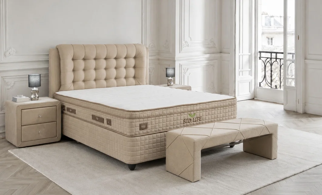 Set Pat cu Saltea si Somiera Bio Life 140x200