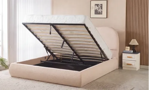 Set KJB3861 cu Saltea Bonell Aloe Vera și Somieră Rabatabilă, 160x200, Bej
