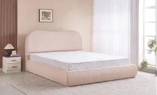 Set KJB3861 cu Saltea Bonell Aloe Vera și Somieră Rabatabilă, 160x200, Bej