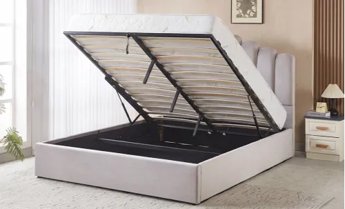 Set KJB5462 cu Saltea Bonell Aloe Vera și Somieră Rabatabilă, 160x200, Gri