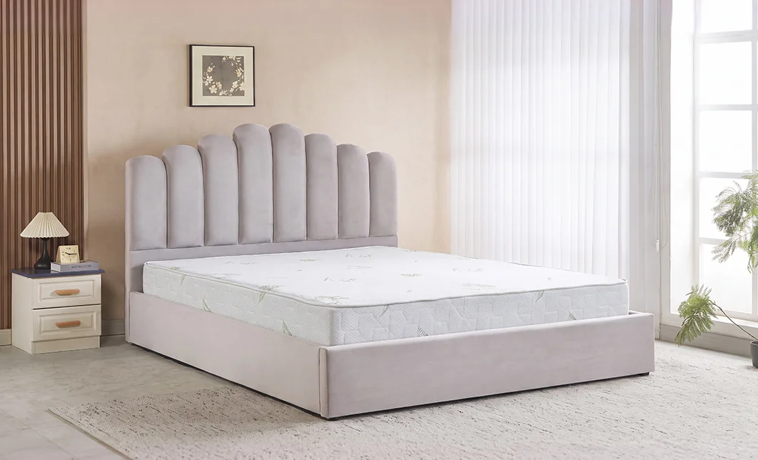 Set KJB5462 cu Saltea Bonell Aloe Vera și Somieră Rabatabilă, 160x200, Gri