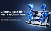 Fotoliu de Masaj A101 SL Negru/Maro, Șină SL 135 cm, 6 Role, 18 Programe, Zero Gravity, Încălzire cu Pelin 9