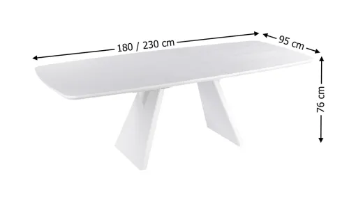 Masă Living Extensibilă DTW1002, Albă