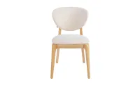 Set Masă Living Extensibilă DTW1002 Albă cu 6 Scaune DCW2703 CF Bej 6