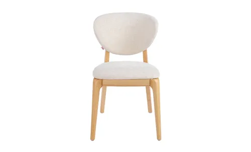 Set Masă Living Extensibilă DTW1002 Albă cu 6 Scaune DCW2703 CF Bej