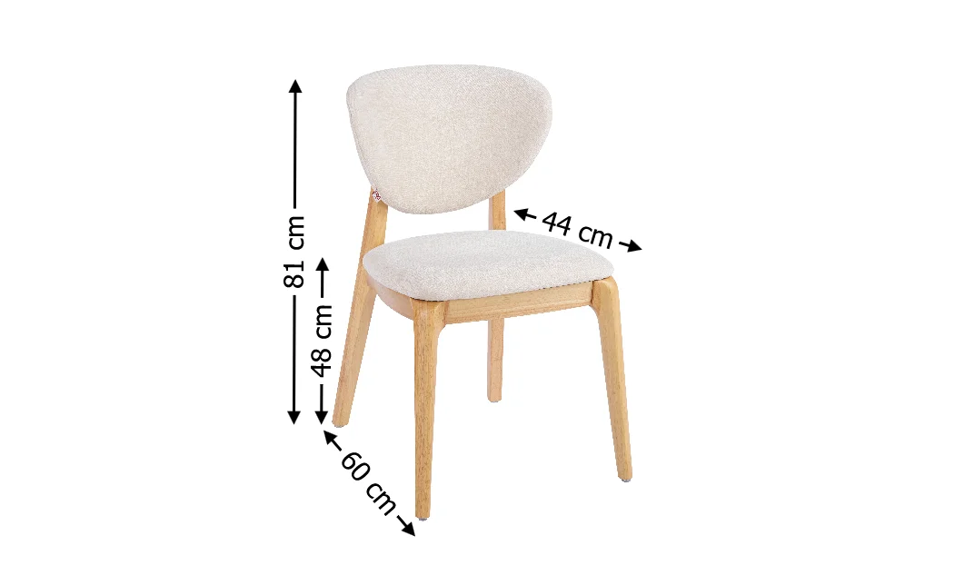 Set Masă Living Extensibilă DTW1002 Albă cu 6 Scaune DCW2703 CF Bej 3