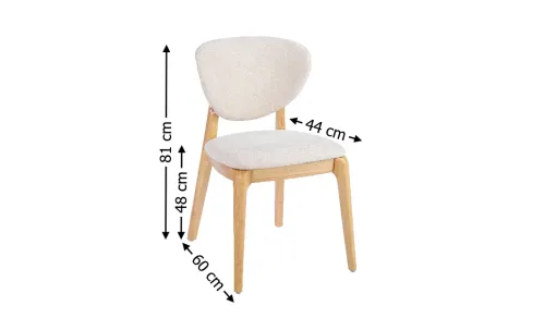 Set Masă Living Extensibilă DTW1002 Albă cu 6 Scaune DCW2703 CF Bej