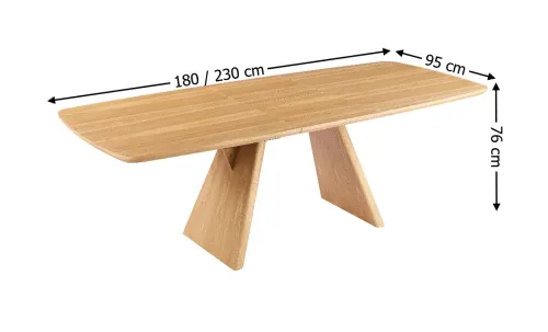 Set Masă Living Extensibilă DTW1002 Natur cu 6 Scaune DCW2703 CF Bej