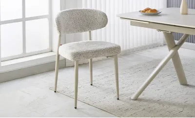 Scaun Living DCM0524 CF Gri cu Picioare Bej