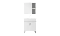 Set Mobilier Baie KJBS-P007-60 Alb cu Lavoar și Oglindă 2