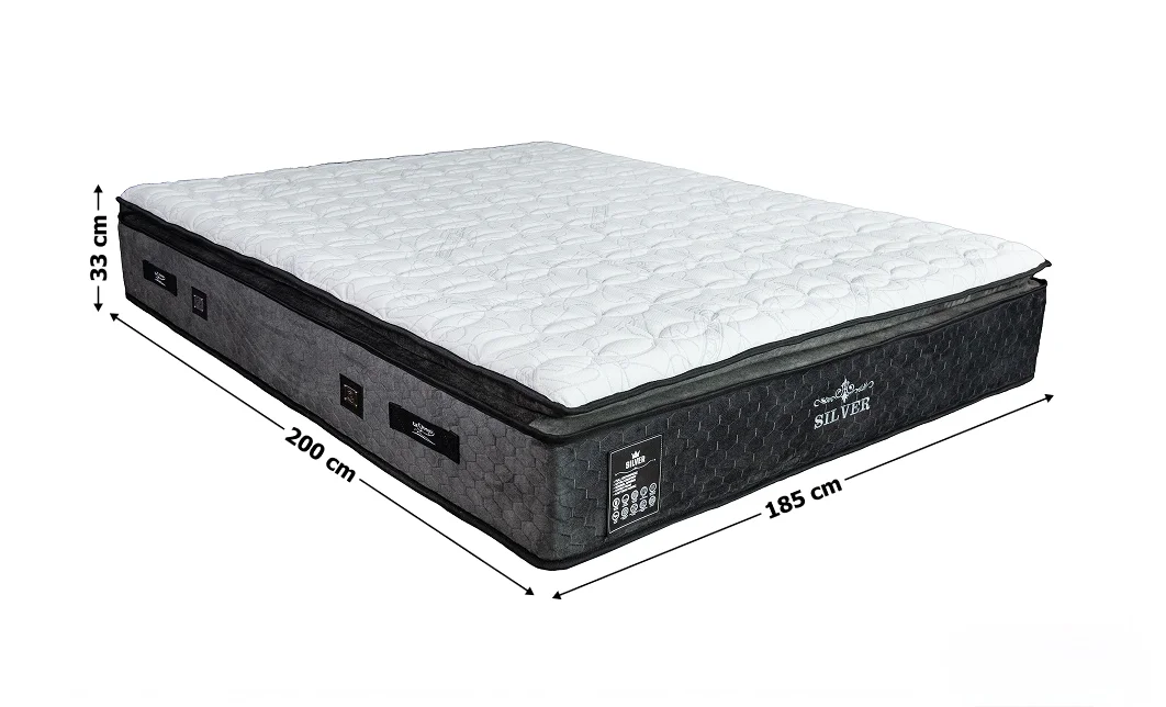Saltea Silver, 185x200x33cm 2