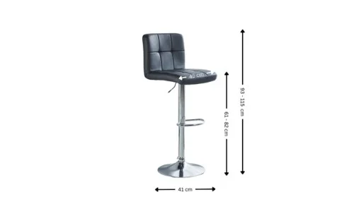 Scaun bar KJC342 Negru