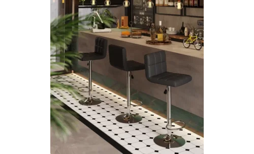 Scaun bar KJC342 Negru