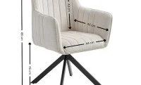 Scaun Living Tapitat KJC385 Bej